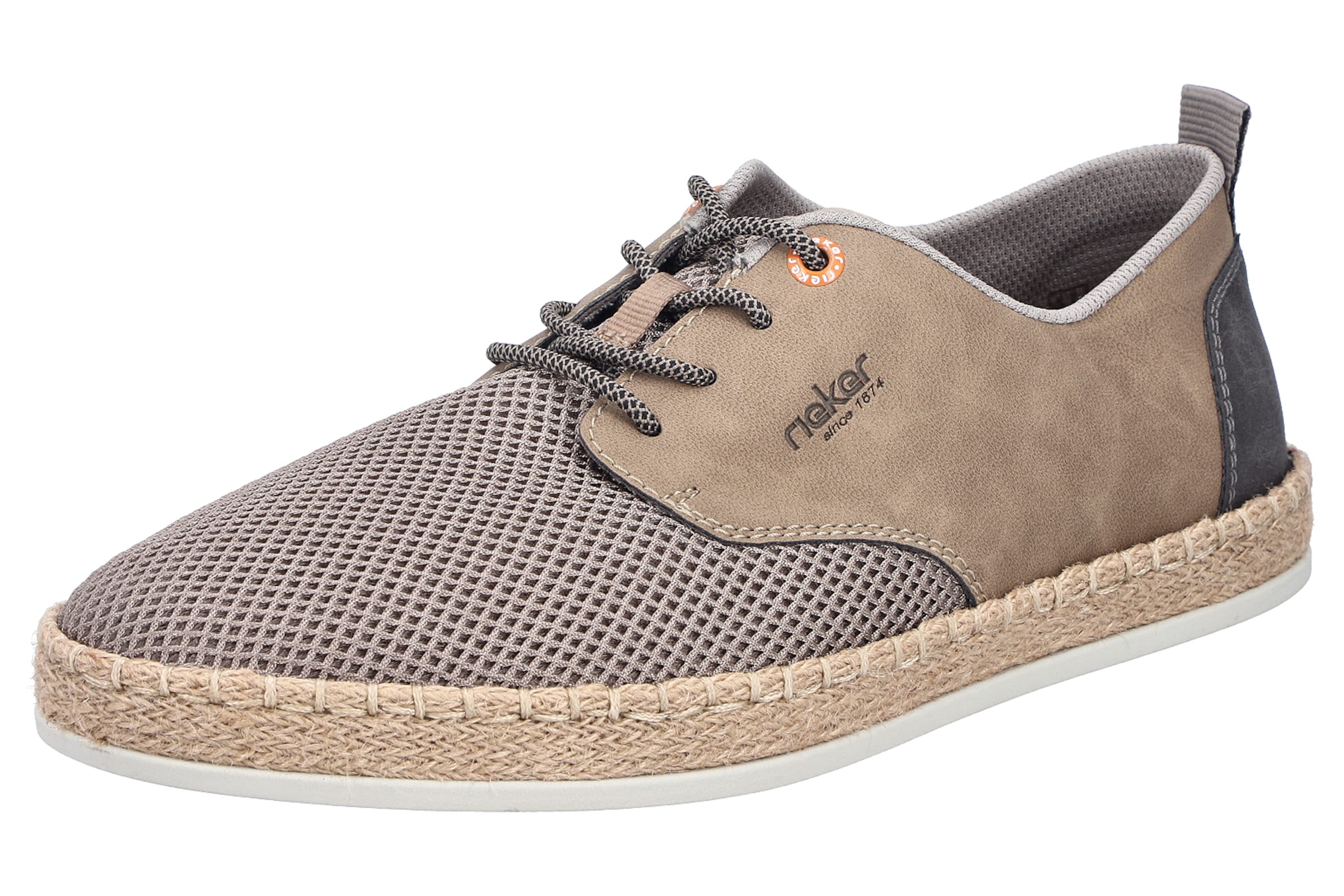 Chaussure à lacets Rieker en beige : devant