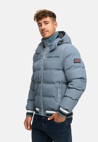 INDICODE JEANS Winter jacket ' Marlon ' in Blue