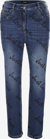 MIAMODA Slimfit Jeans in Blauw: voorkant