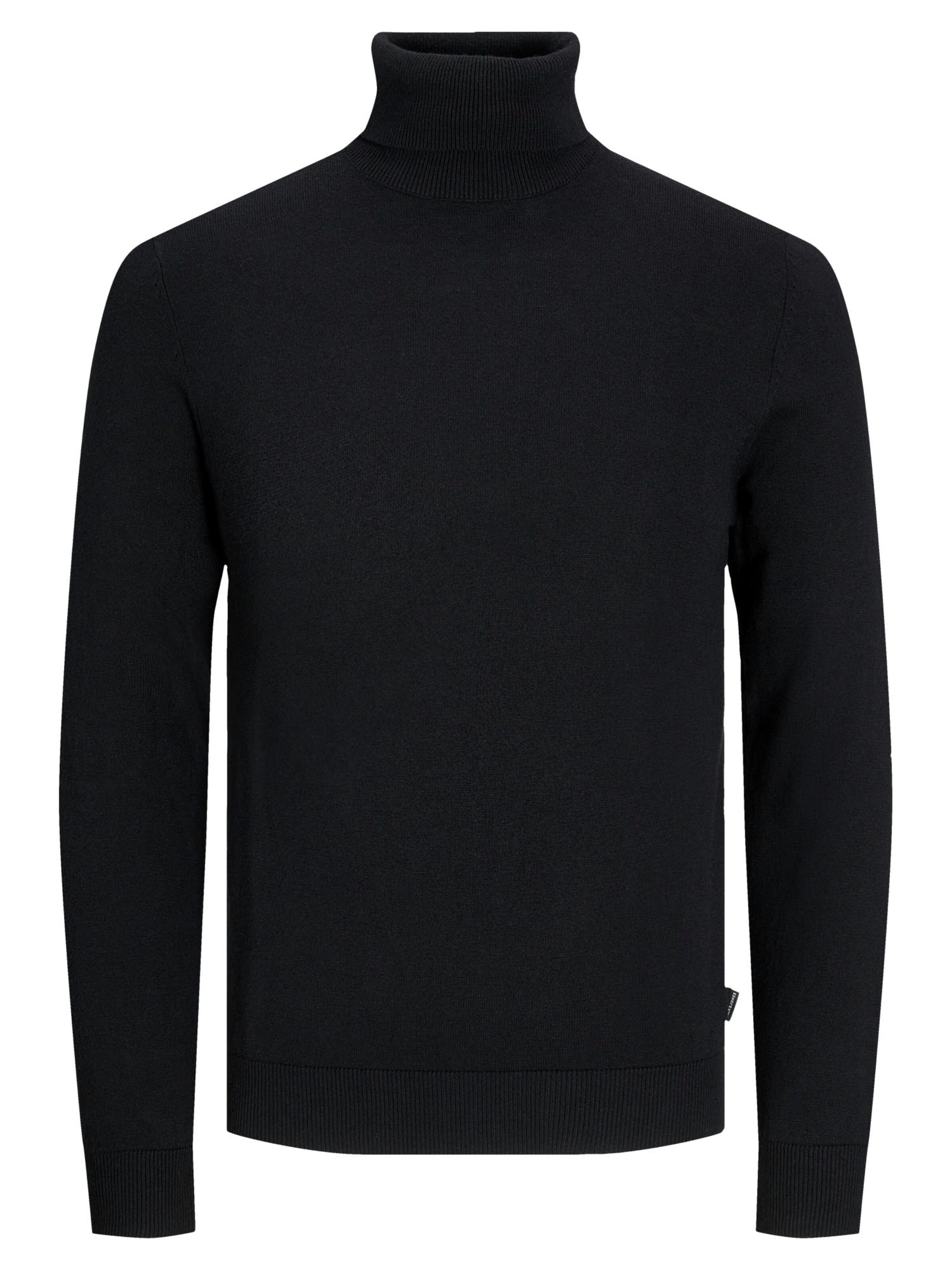 JACK & JONES Pullover 'Emil Knit'‌‌ in Schwarz: Vorderseite