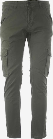 Bootcut Pantalon cargo BOMBOOGIE en vert : devant