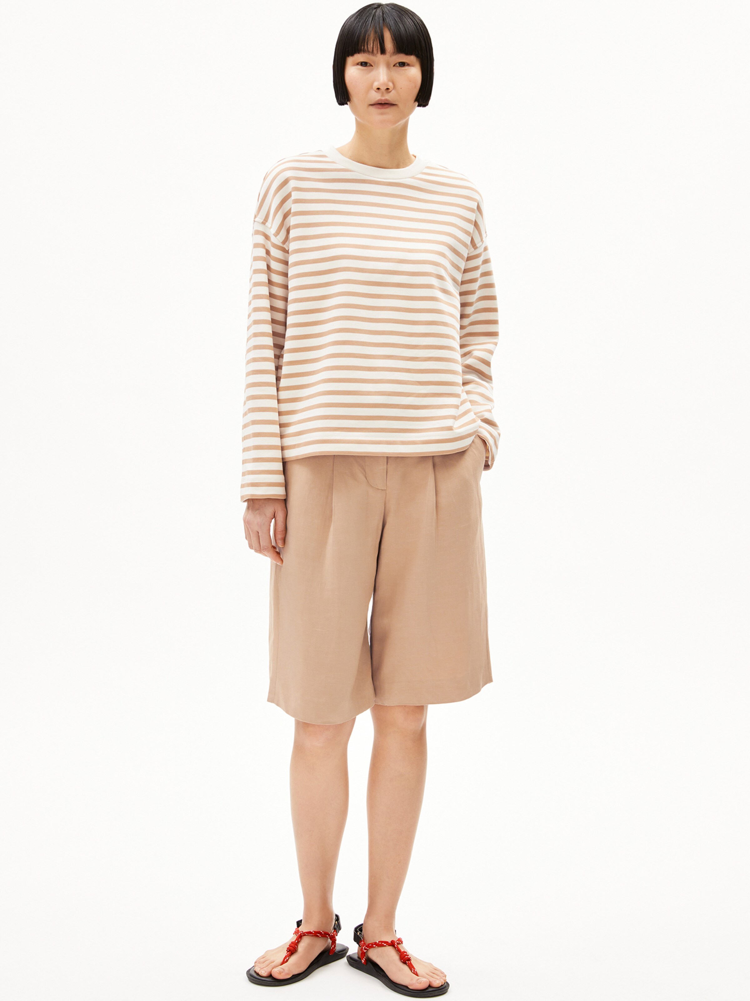 ARMEDANGELS Sweatshirt 'FRANKAA' in Beige: front