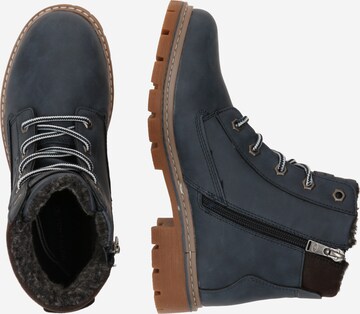 TOM TAILOR Lace-Up Ankle Boots in Blue
