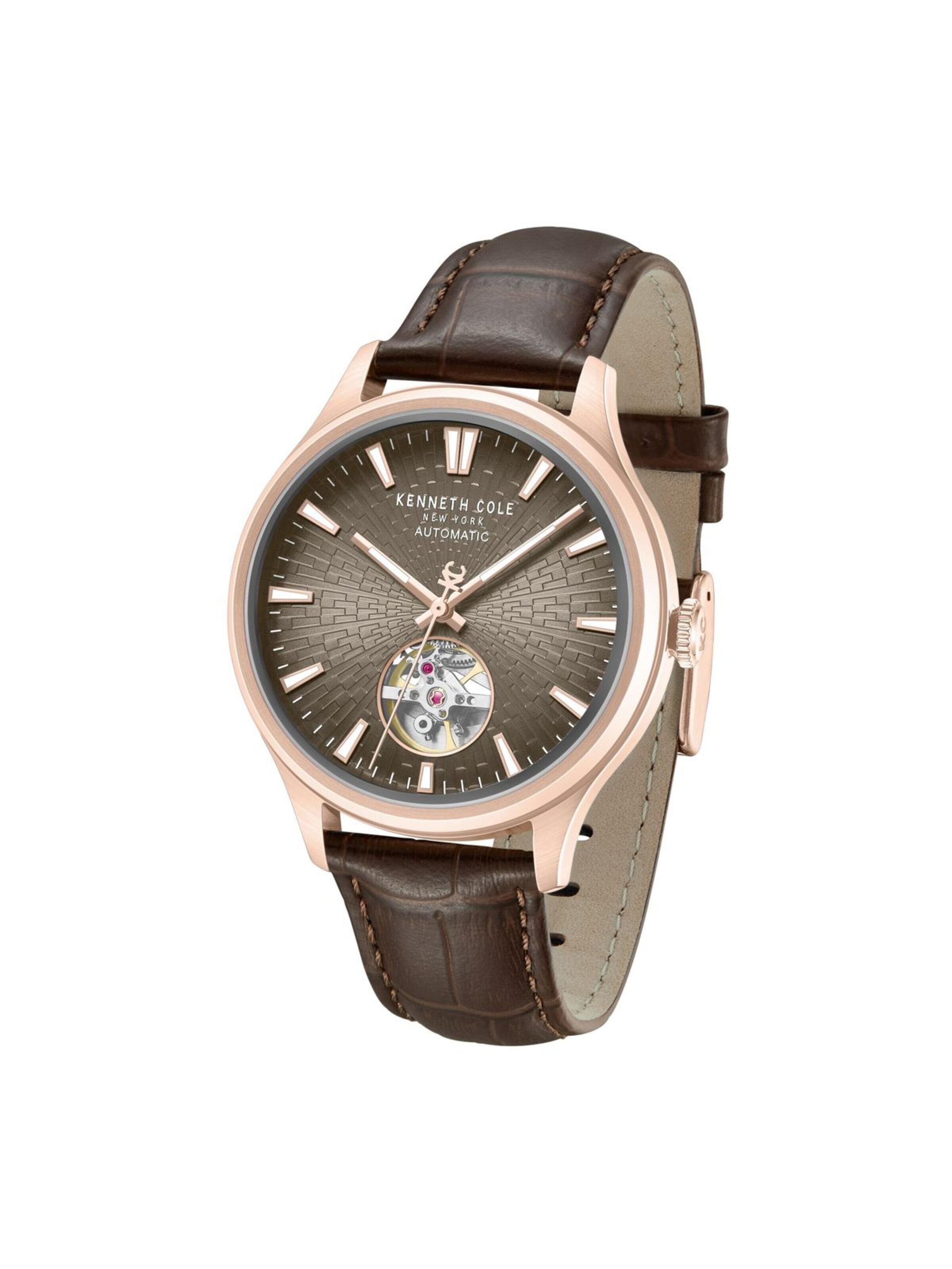 Kenneth Cole Analoguhr 'Newport'‌‌‌‌ in Braun