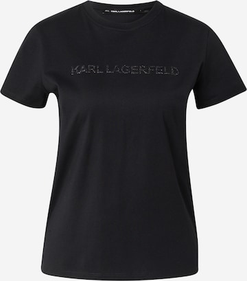 Karl Lagerfeld Тениска 'COMMERCIAL' в черно: отпред