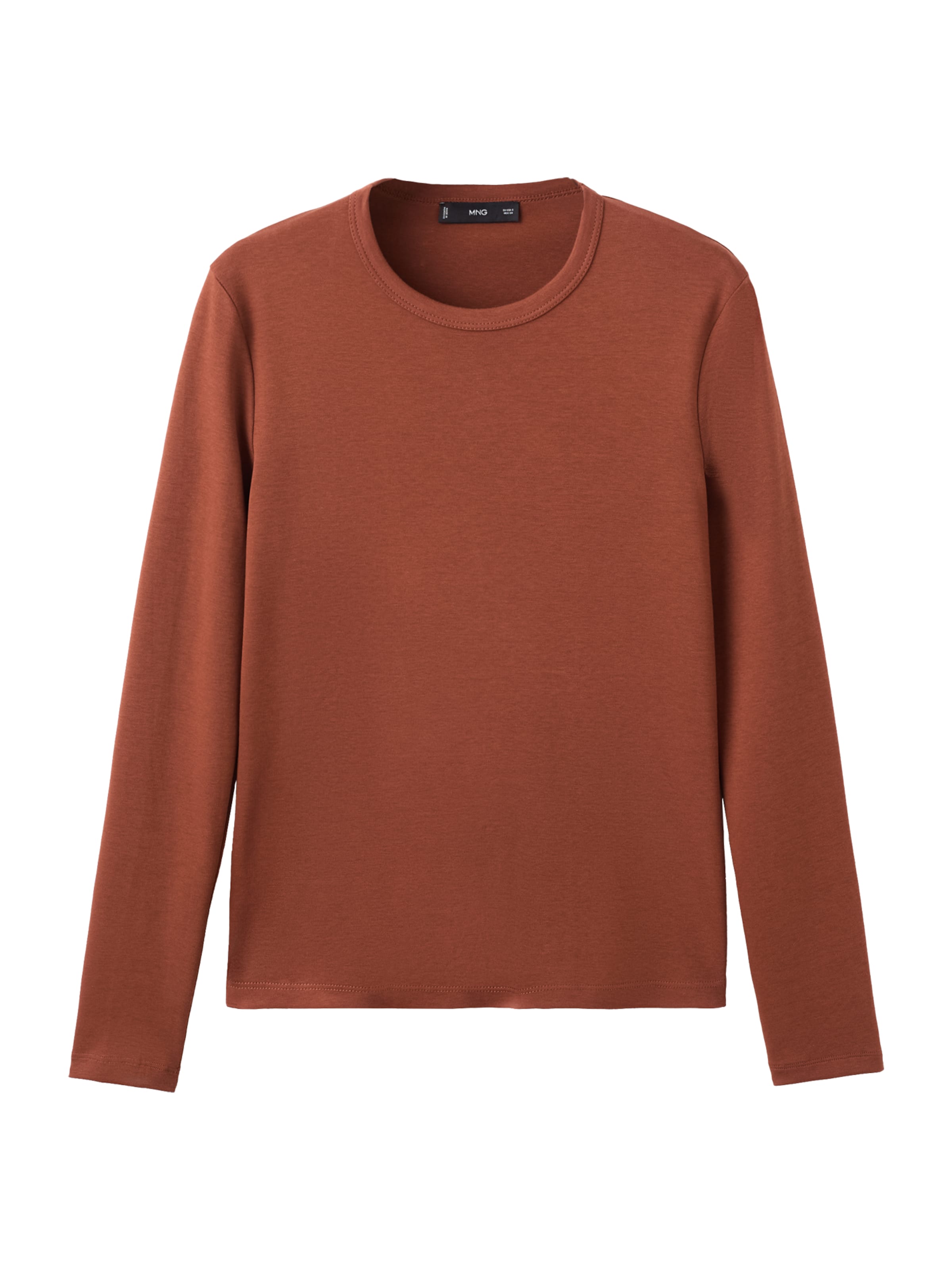 Tricou 'NISA' de la MANGO pe roșu: față