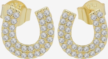 Akzent Ohrringe '"Rani" aus 925 Sterlingsilber, rhodiniert, langlebig' in Gold: Vorderseite