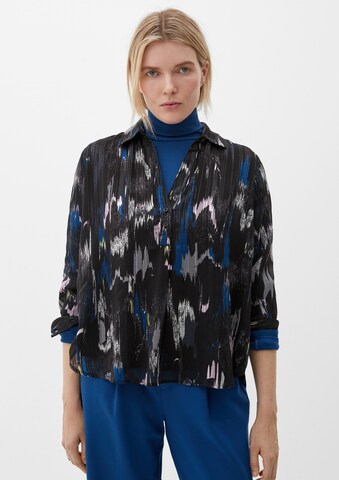 s.Oliver Blouse in Zwart: voorkant