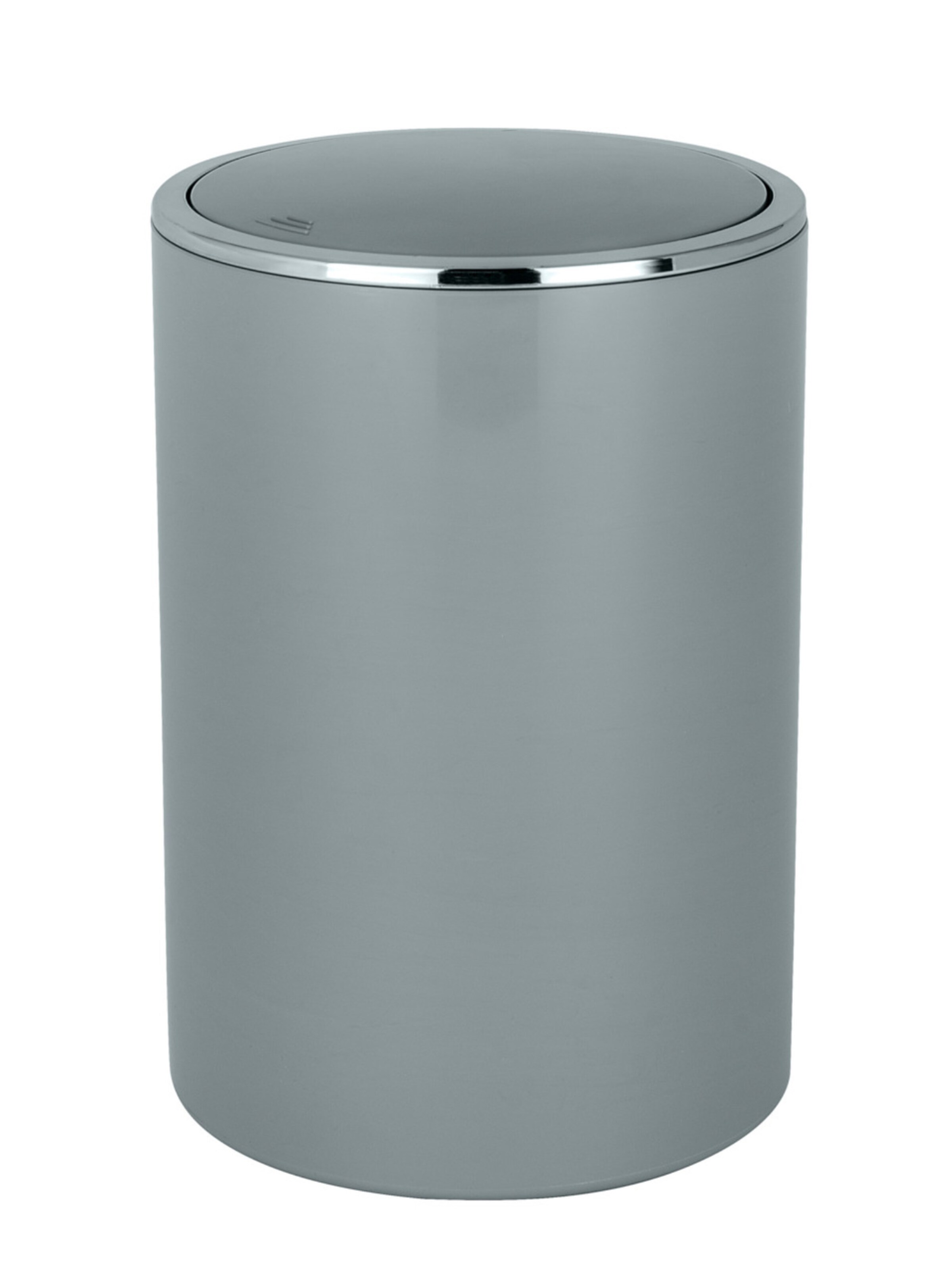 Wenko Schwingdeckeleimer 'Inca' in Grau: Vorderseite
