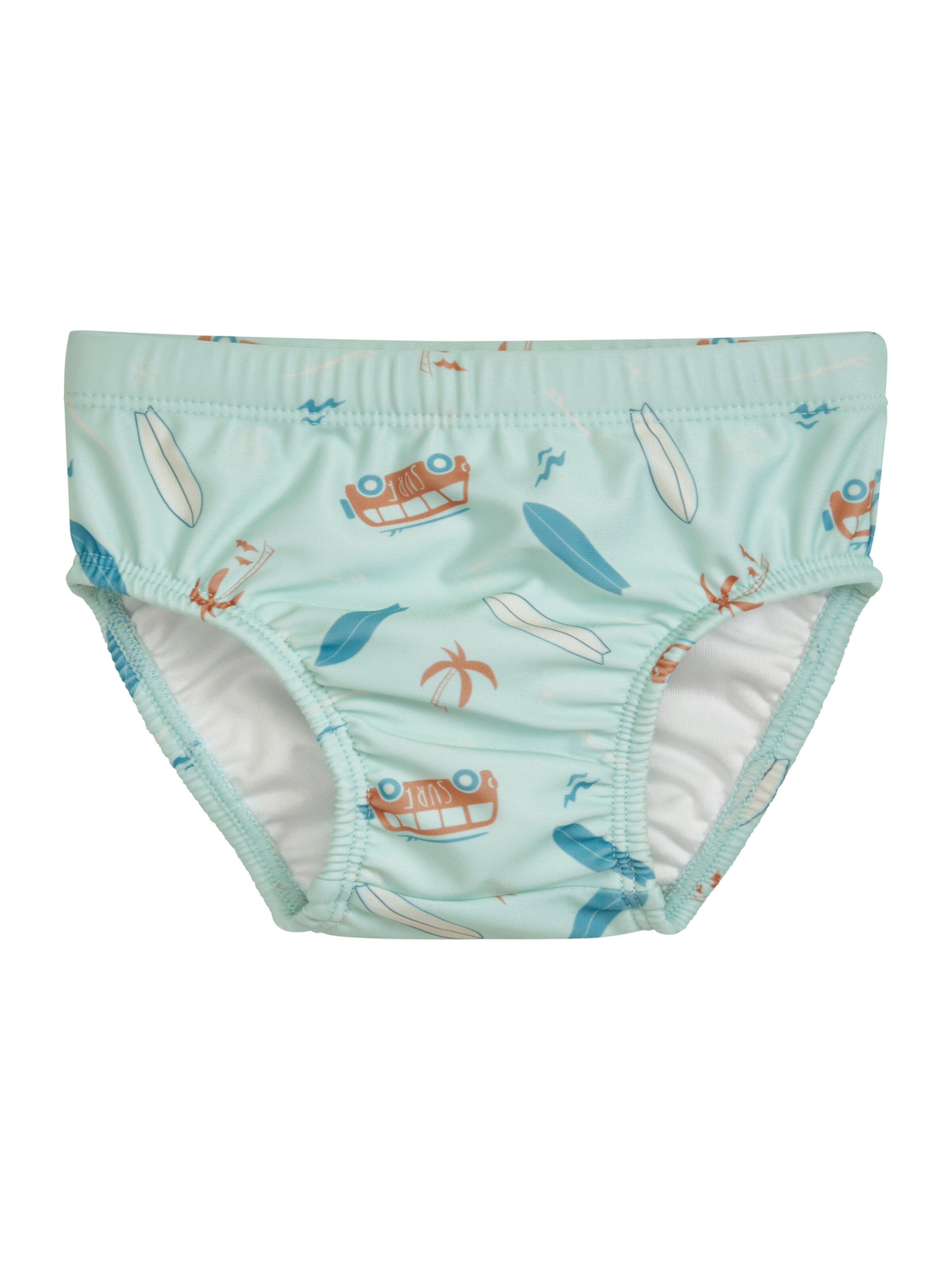 PLAYSHOES Zwembroek 'Surf-Bus' in Groen: voorkant