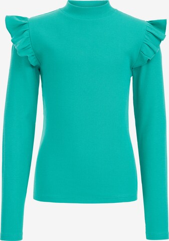 WE Fashion Shirt in Groen: voorkant