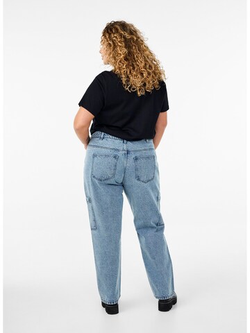 Wide leg Jeans di Zizzi in blu