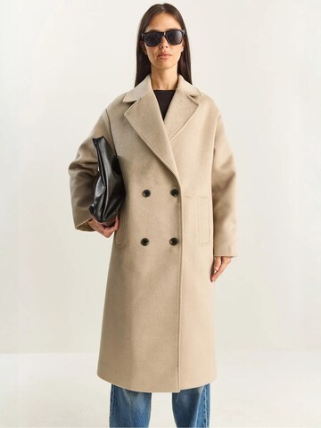 Bianco Lucci - Sobretudo meia-estação em mistura de cores: frente