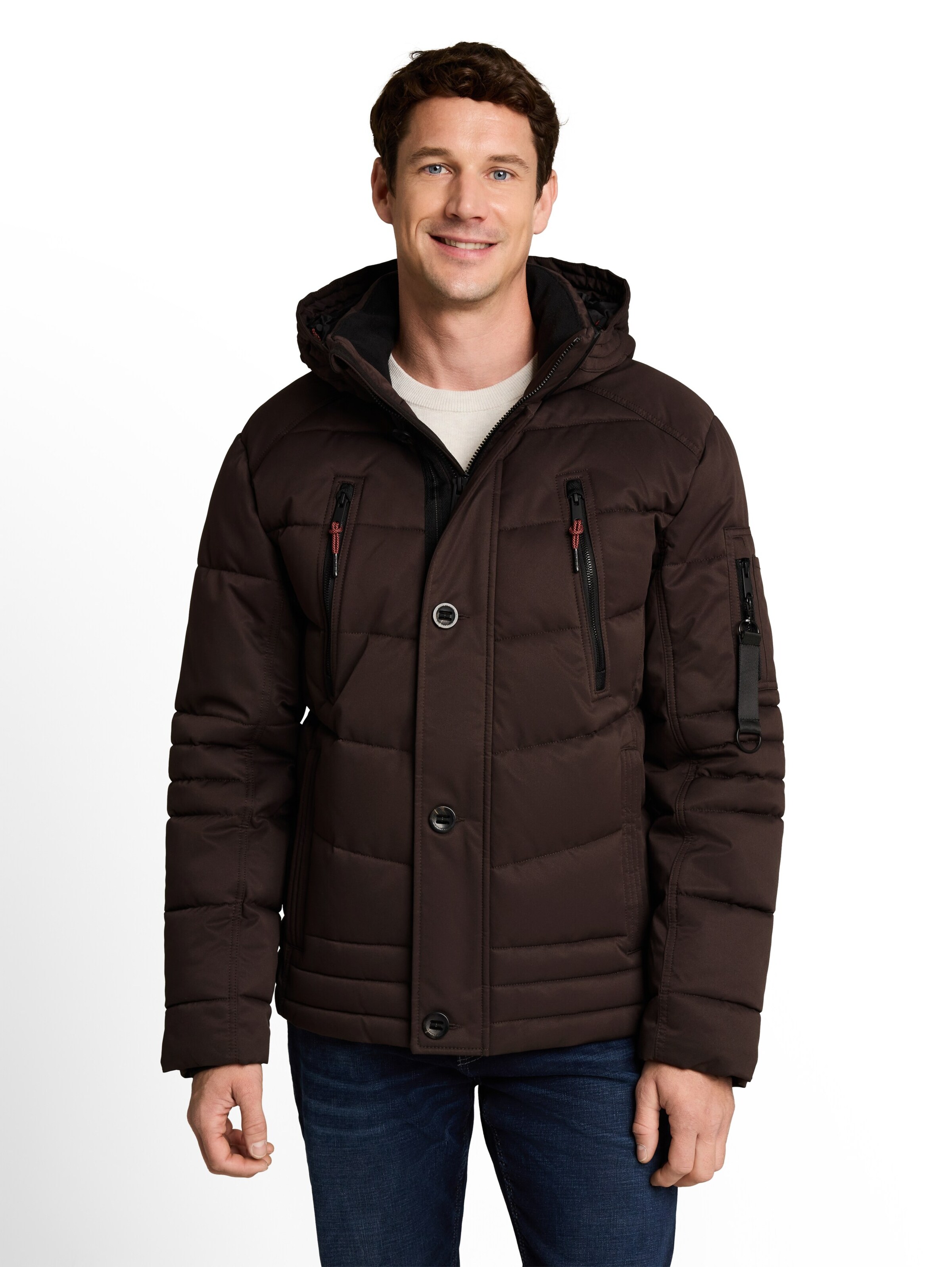 TOM TAILOR Winterjas in Bruin: voorkant