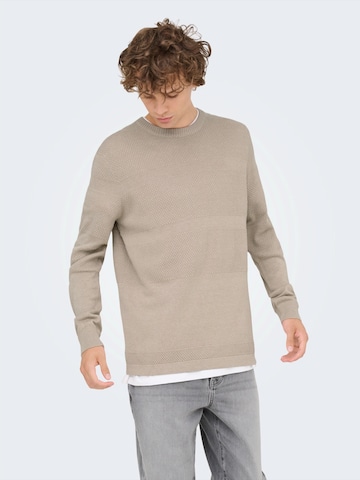 Only & Sons Pulóver 'ONSMALIK' - szürke: elől