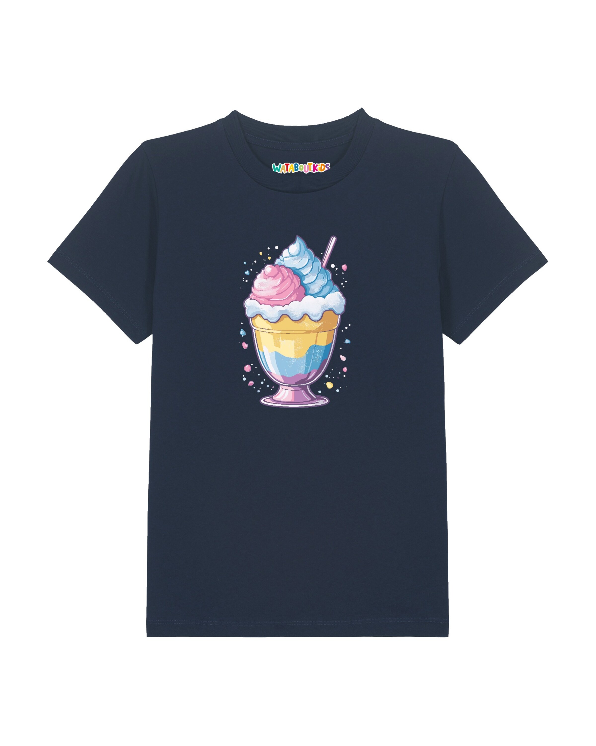 watabout.kids Shirt ' Eisbecher ' in Blauw: voorkant