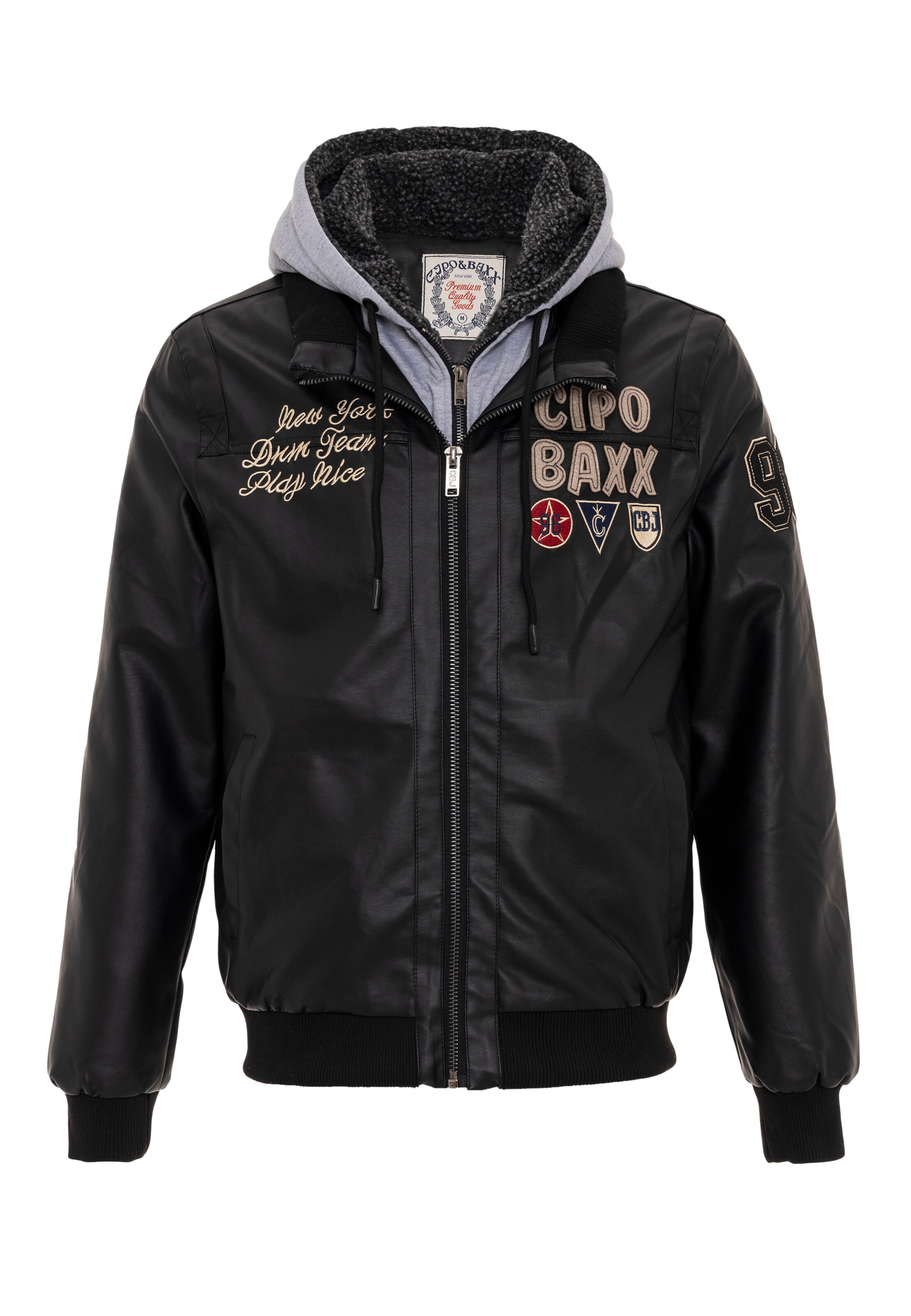 CIPO & BAXX Winterjas in Zwart: voorkant
