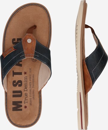 MUSTANG T-Bar Sandals in Blue