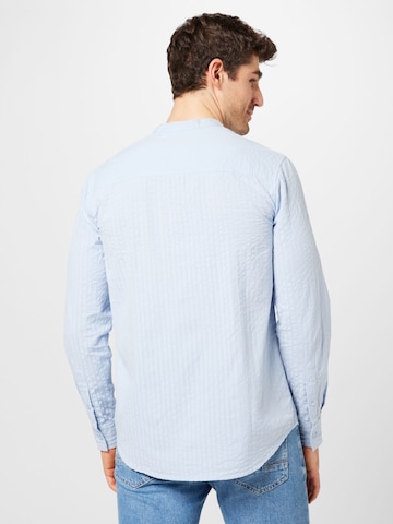 ABOUT YOU Slim fit Button Up Shirt 'Benno' in Blue