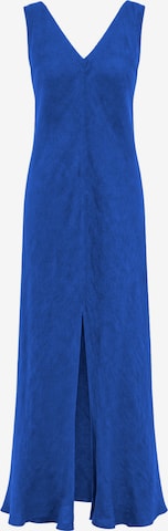 Abito 'Maxi Linen Dress with V Neck' di Haris Cotton in blu: frontale