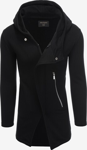 Ombre Zip-Up Hoodie 'B668' in Black: front