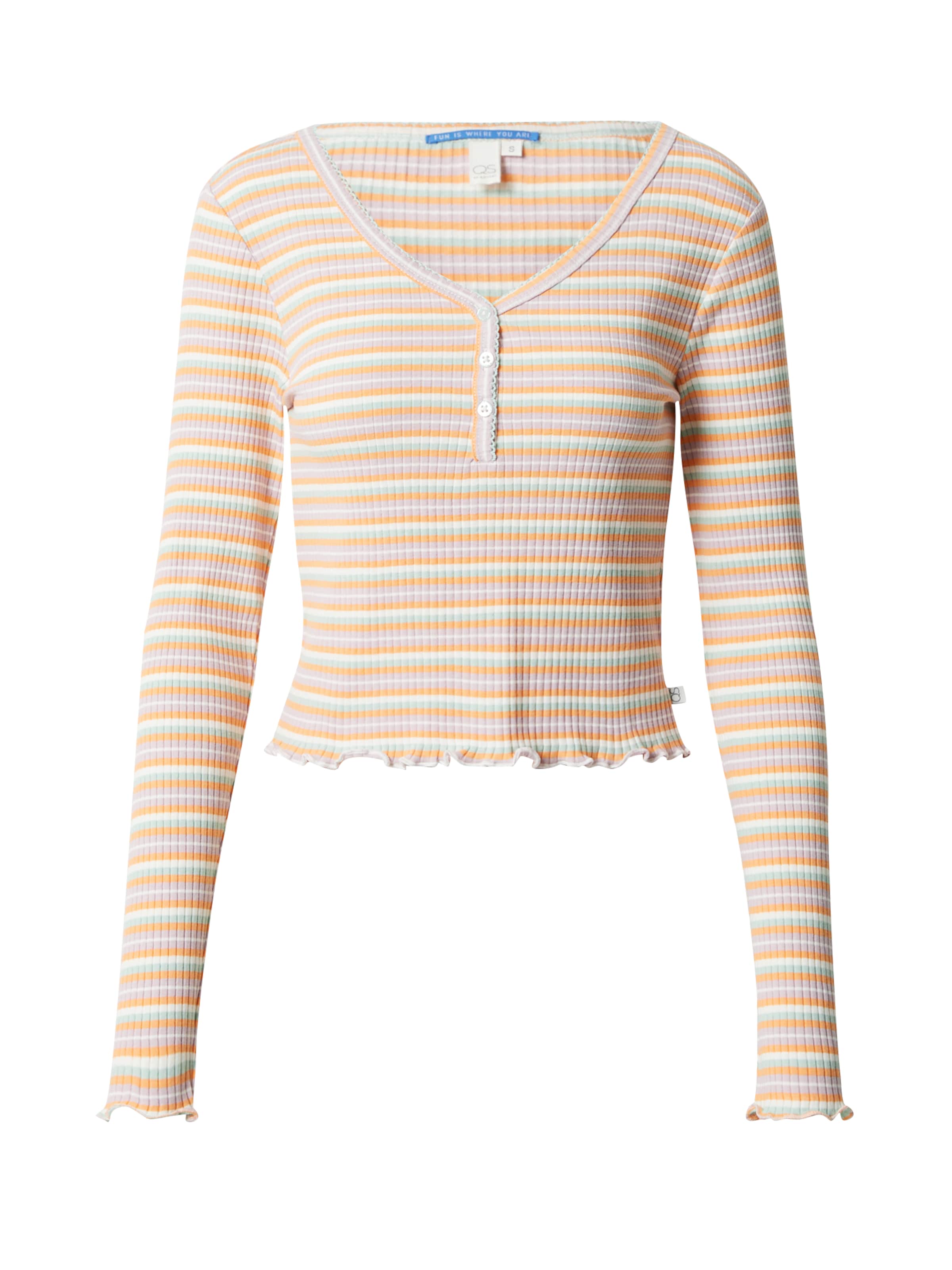 QS Shirt in Gemengde kleuren: voorkant