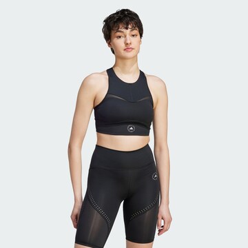 ADIDAS BY STELLA MCCARTNEY Bustier Sportsoverdel i sort: forside