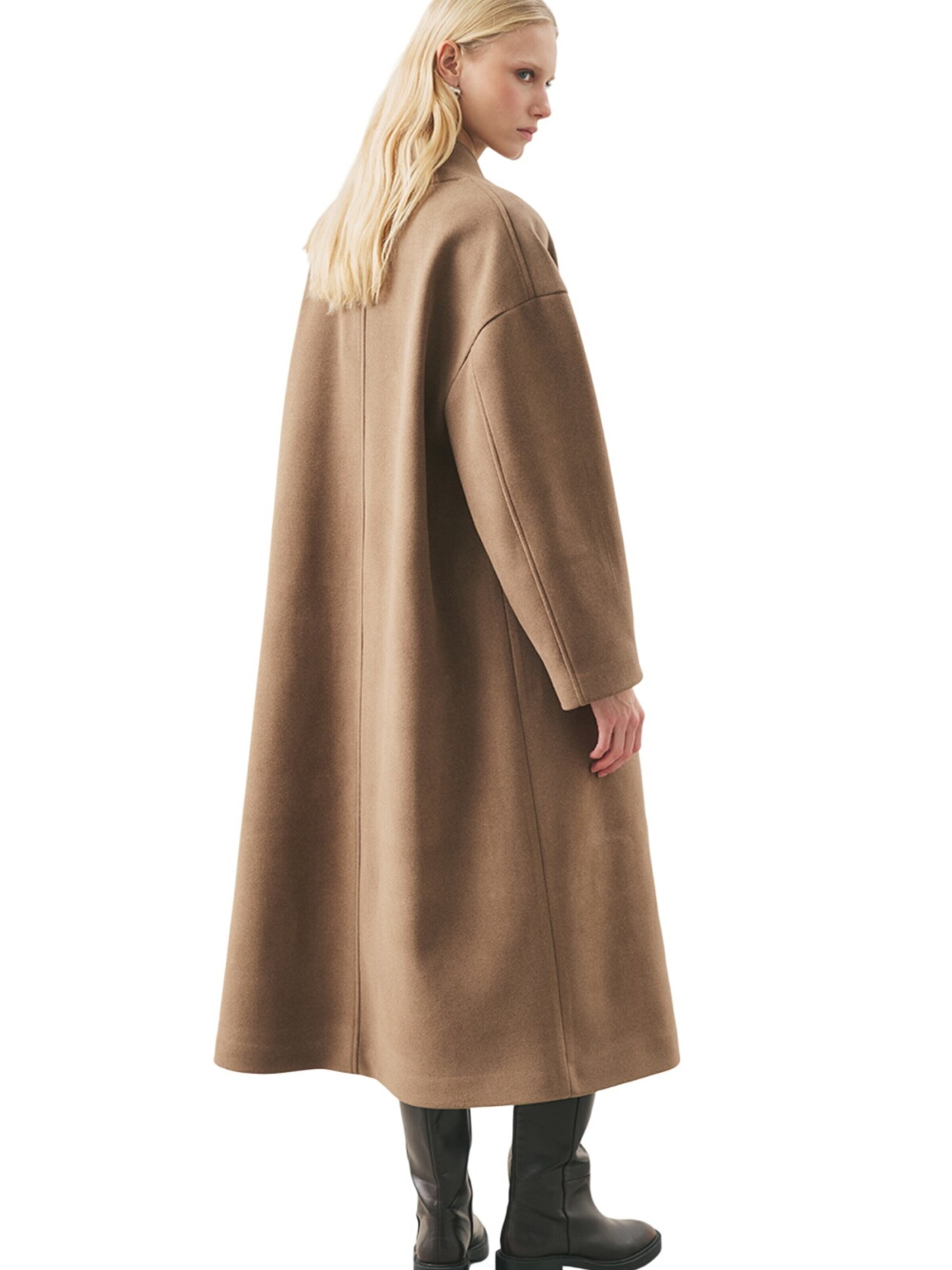 MANUKA Between-seasons coat in Brown