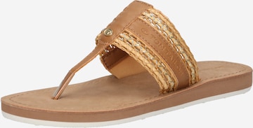 TOM TAILOR T-Bar Sandals in Beige: front