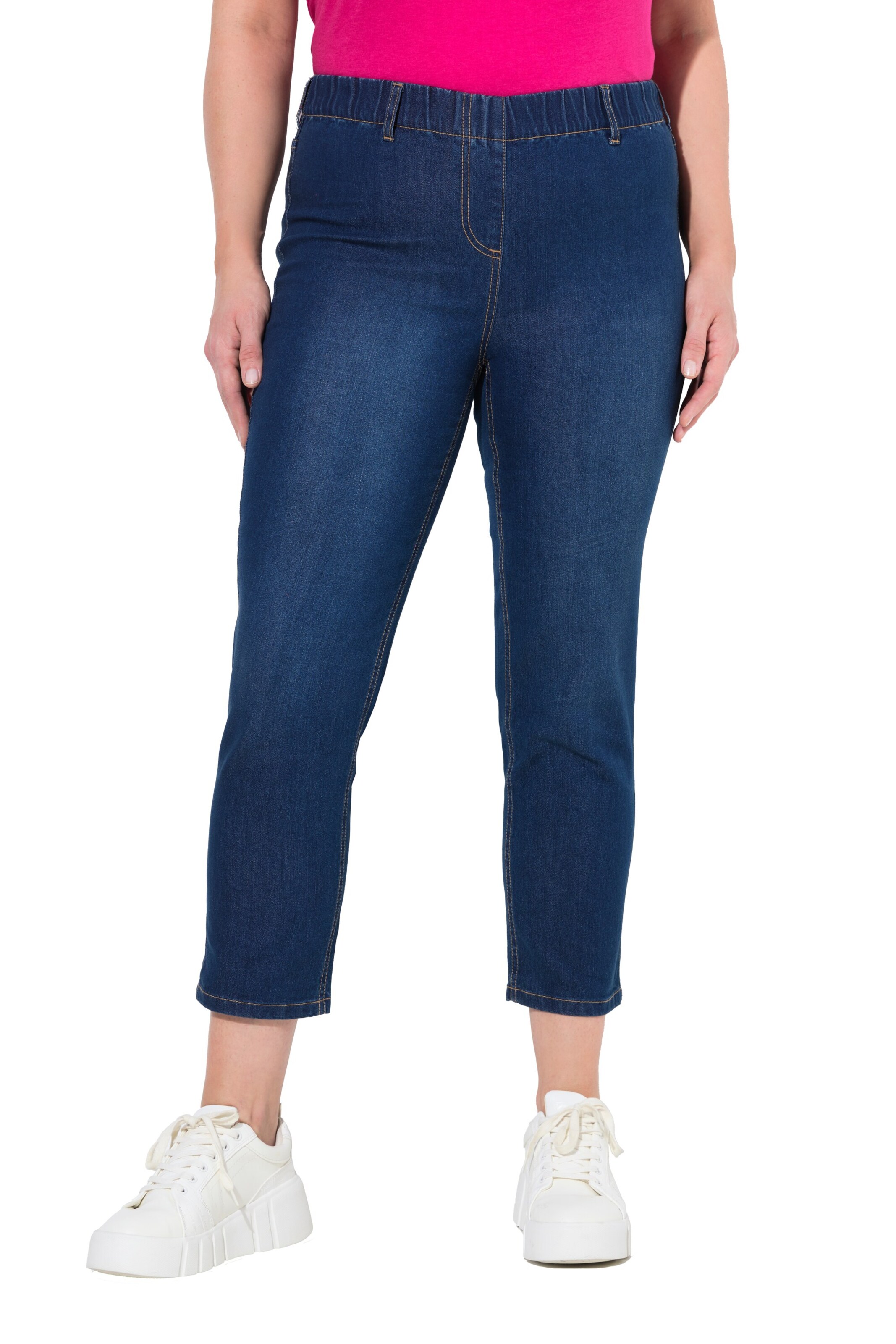 Ulla Popken Slimfit Jeggings in Blauw: voorkant