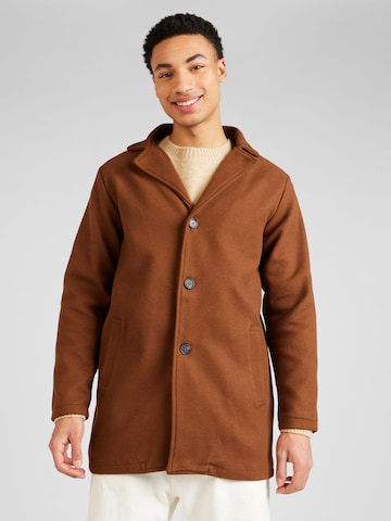 Manteau mi-saison BRAVE SOUL en marron : devant