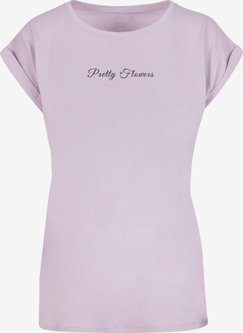 T-shirt 'Pretty Flowers' Merchcode en violet : devant
