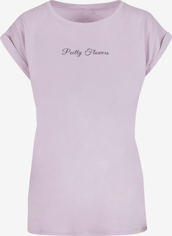 Merchcode Shirt 'Pretty Flowers' in Lila: voorkant