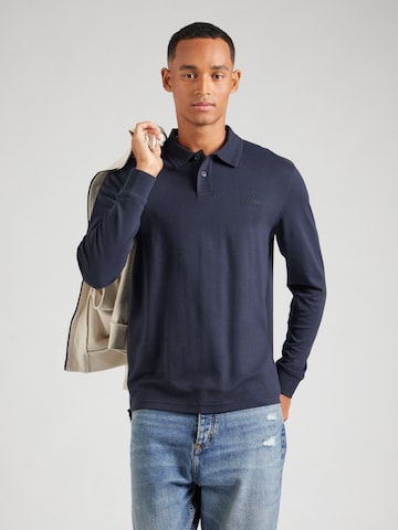 Tricou de la BOSS pe albastru: față