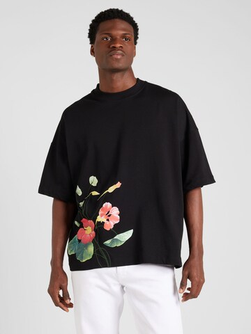 T-Shirt TOPMAN en noir : devant