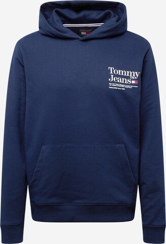 Sweat-shirt Tommy Jeans en bleu : devant