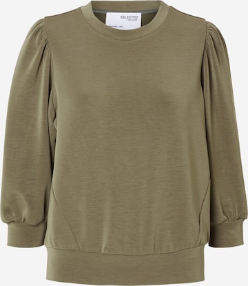 SELECTED Sweatshirt in Grün: Vorderseite