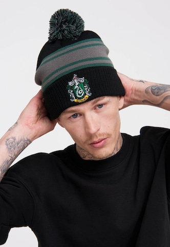 LOGOSHIRT Beanie 'Harry Potter - Slytherin' in Black