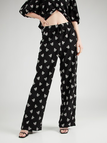 SISTERS POINT Wide leg Broek 'ELLA' in Zwart: voorkant