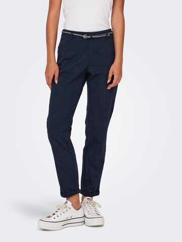 ONLY Slim fit Chino Pants 'Biana' in Blue: front