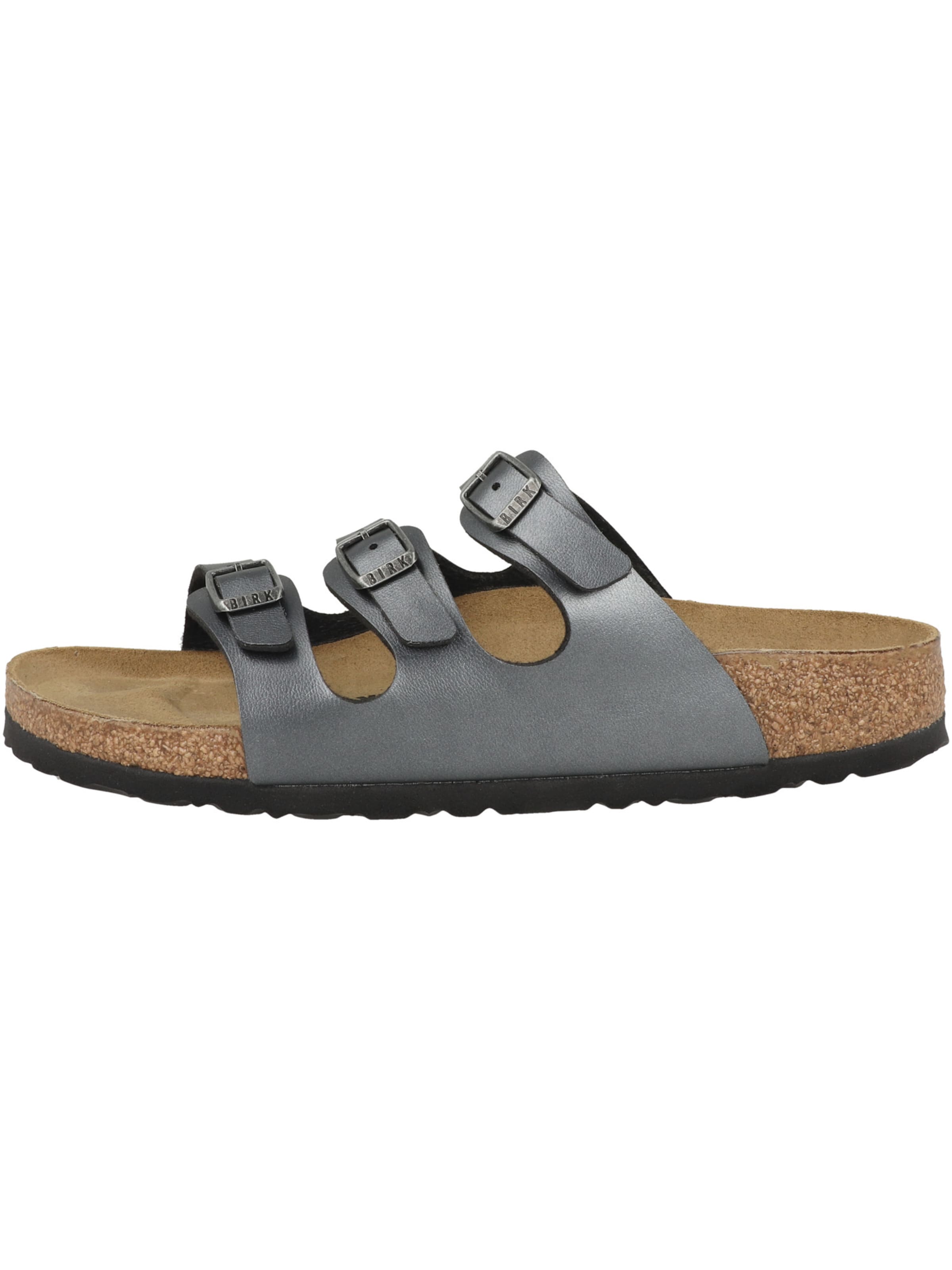 BIRKENSTOCK - Sapato aberto 'Florida' em preto: lateral
