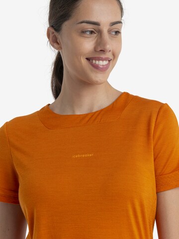 ICEBREAKER Funkcionalna majica 'ZoneKnit' | oranžna barva