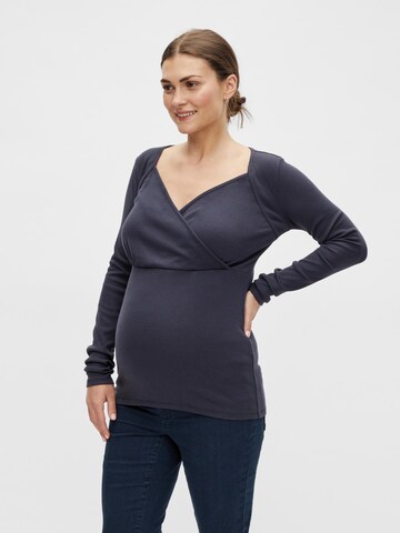 MAMALICIOUS Shirt 'Aja' in Blau: Vorderseite