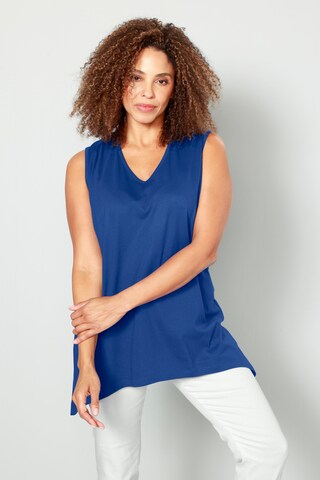 MIAMODA Top in Blue: front