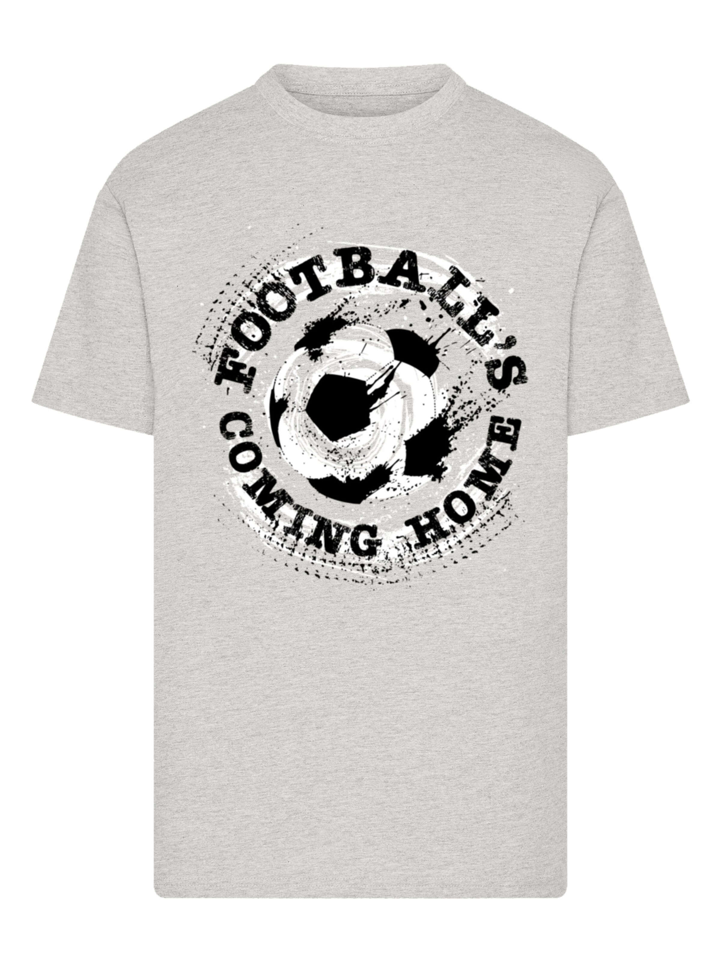 F4NT4STIC Shirt 'Football's Coming Home Paint Splatter' in Grey: front