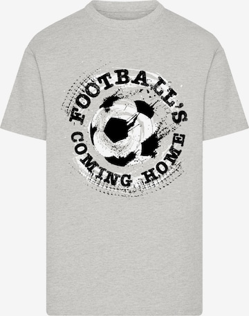 F4NT4STIC Shirt 'Football's Coming Home Paint Splatter' in Grey: front