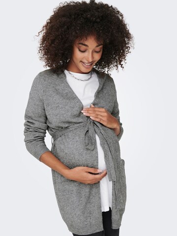 Cardigan Only Maternity en gris : devant