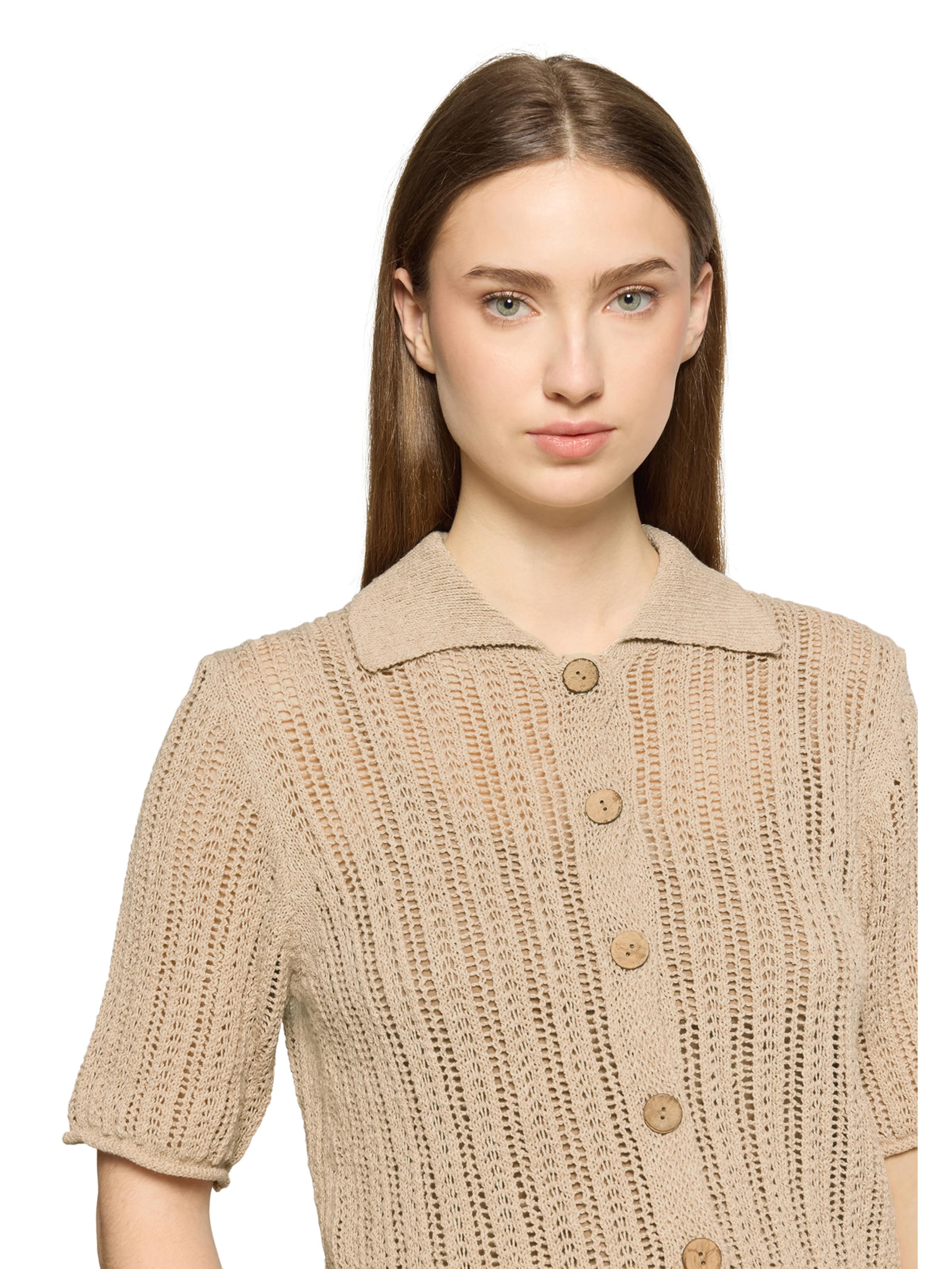 Cartoon Gebreid vest in Beige