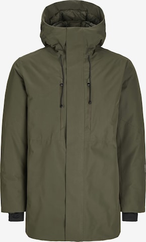 JACK & JONES - Parca de invierno en verde: frente