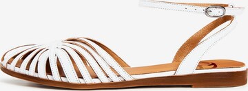 CESARE GASPARI Strap Sandals in White: front